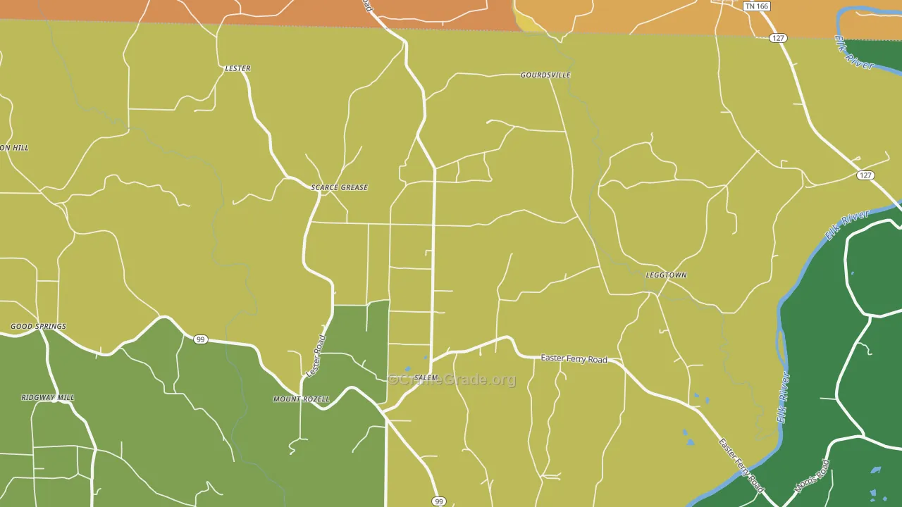 Lester, AL Map of Vandalism Rates