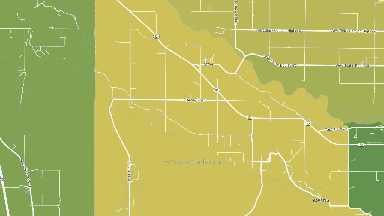 Letha, ID Map of Vandalism Rates