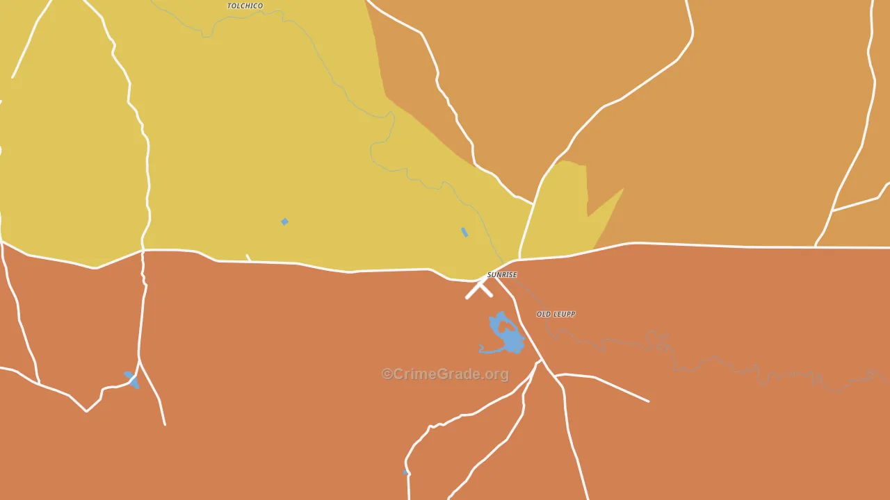 Leupp, AZ Map of Vandalism Rates