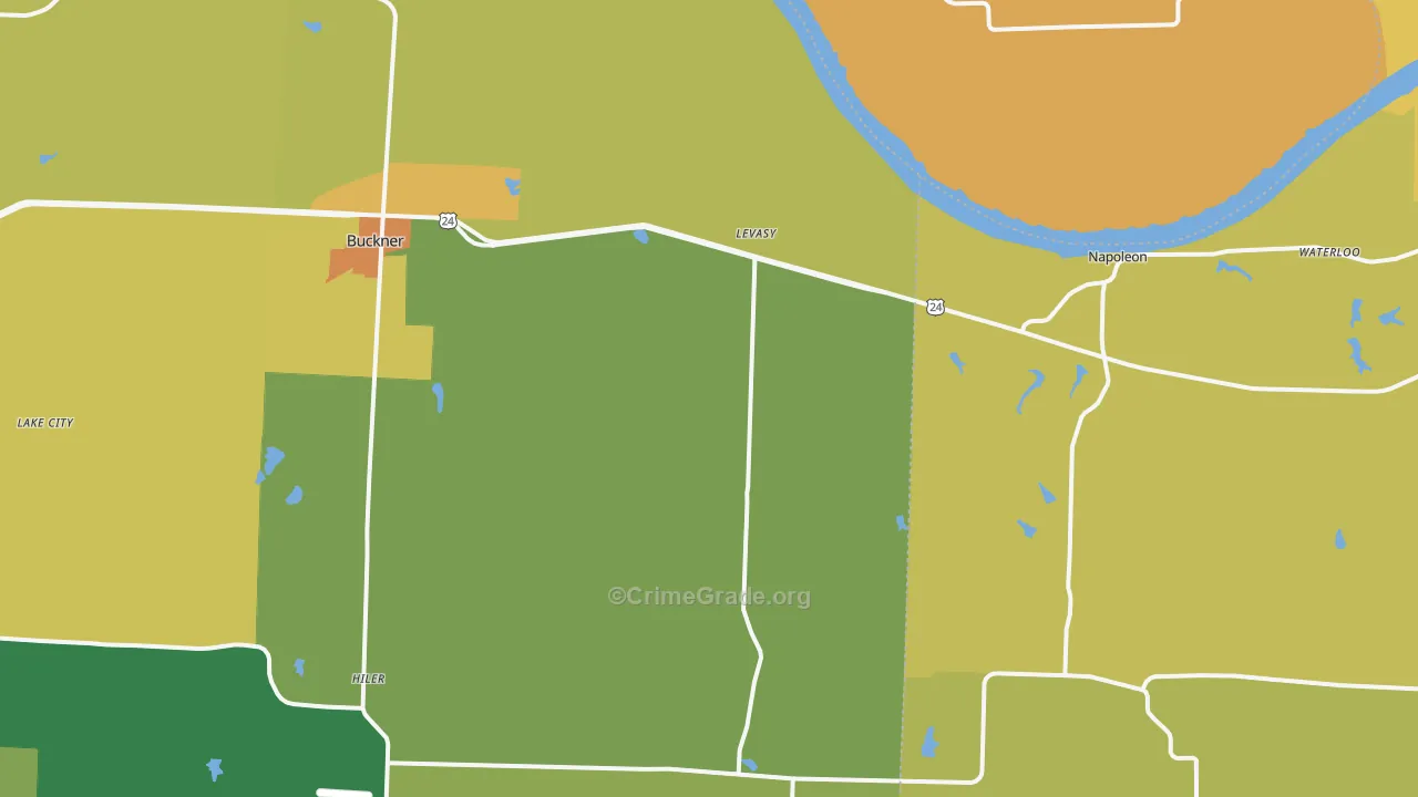 Levasy, MO Map of Vandalism Rates