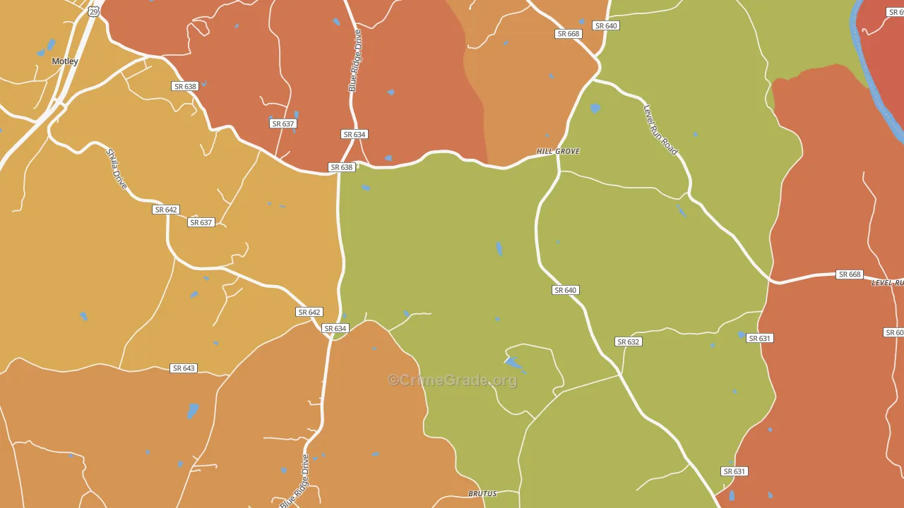 Level Run, VA Map of Vandalism Rates