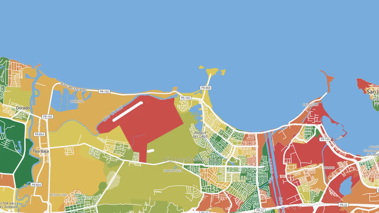 Levittown, PR Map of Vandalism Rates