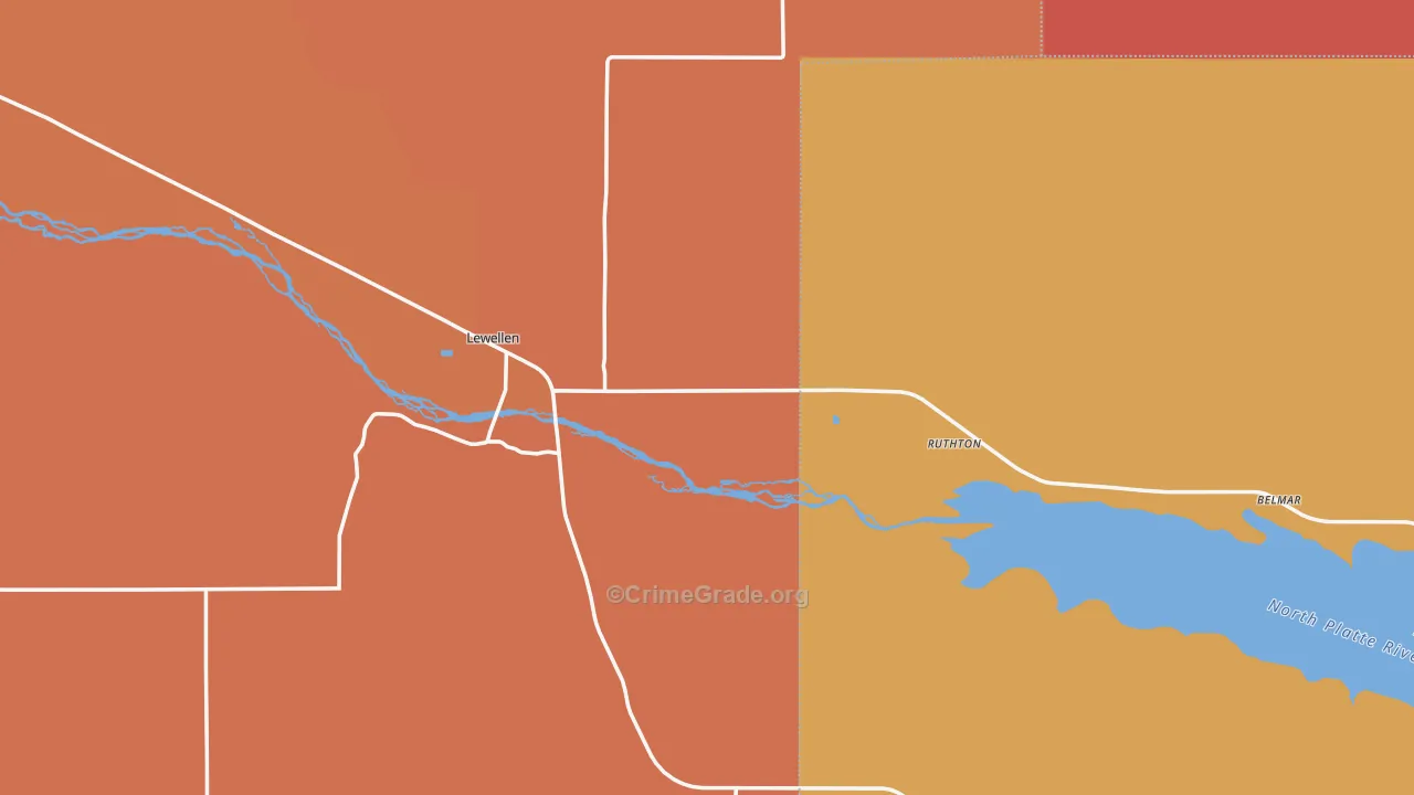 Lewellen, NE Map of Vandalism Rates