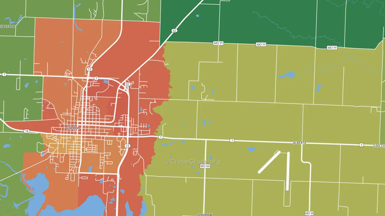 Lewis, MO Map of Vandalism Rates