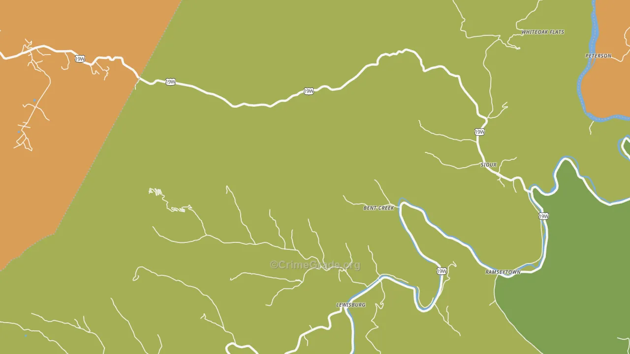 Lewisburg, NC Map of Vandalism Rates