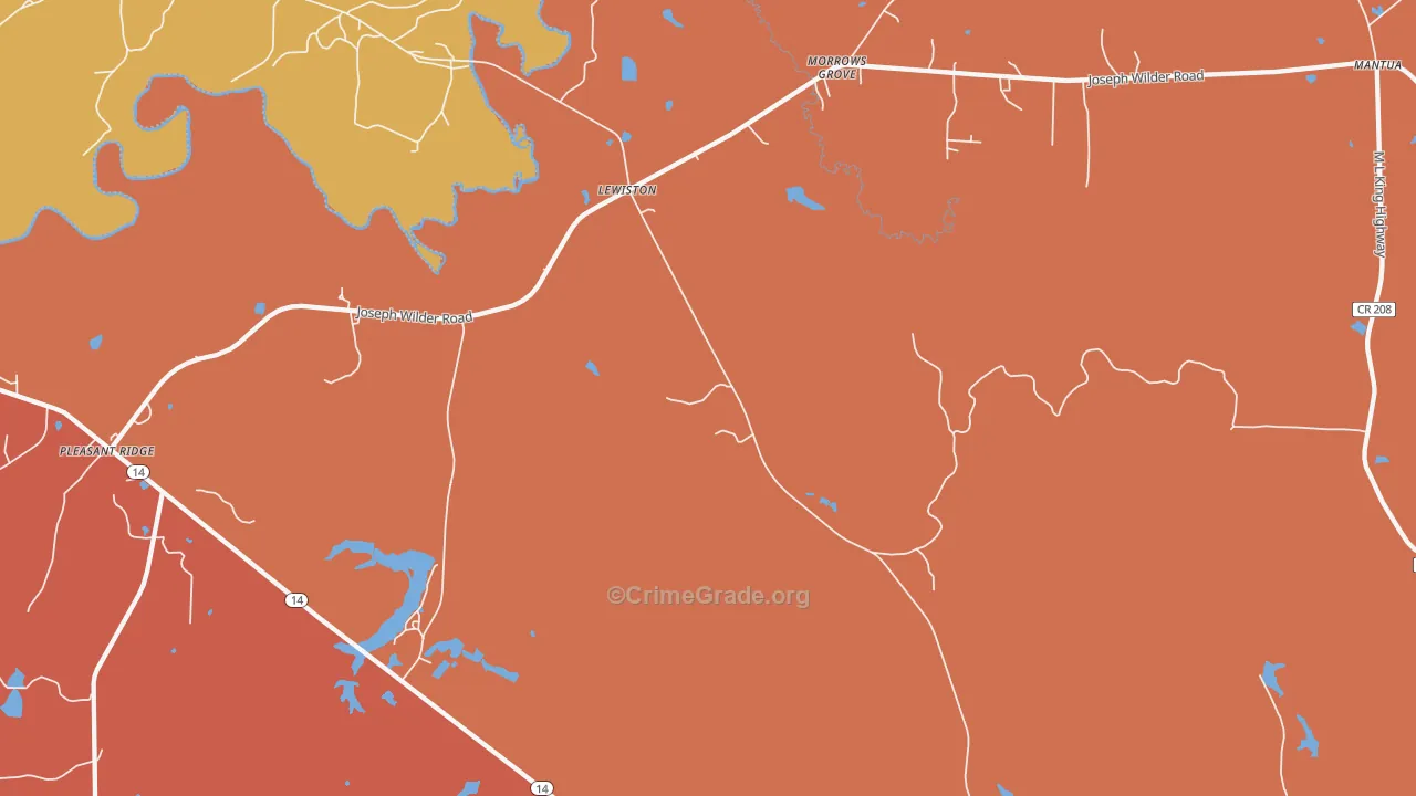 Lewiston, AL Map of Vandalism Rates