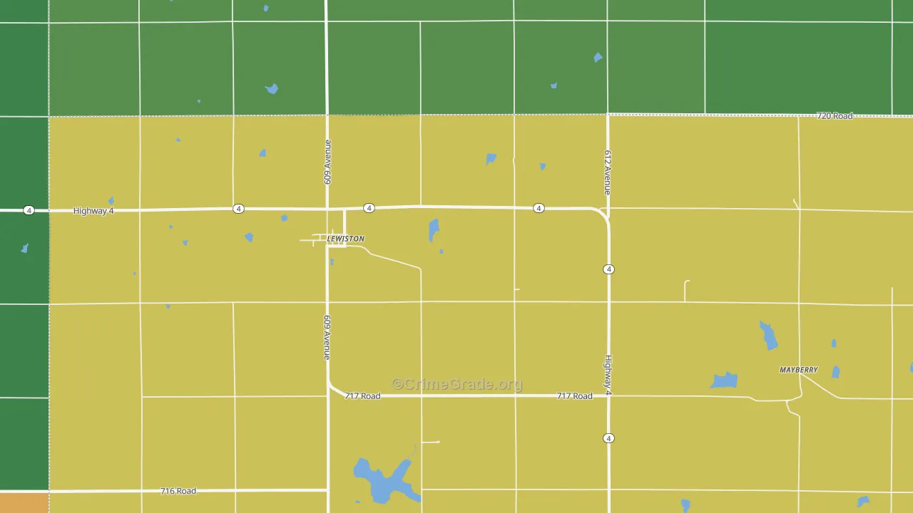 Lewiston, NE Map of Vandalism Rates