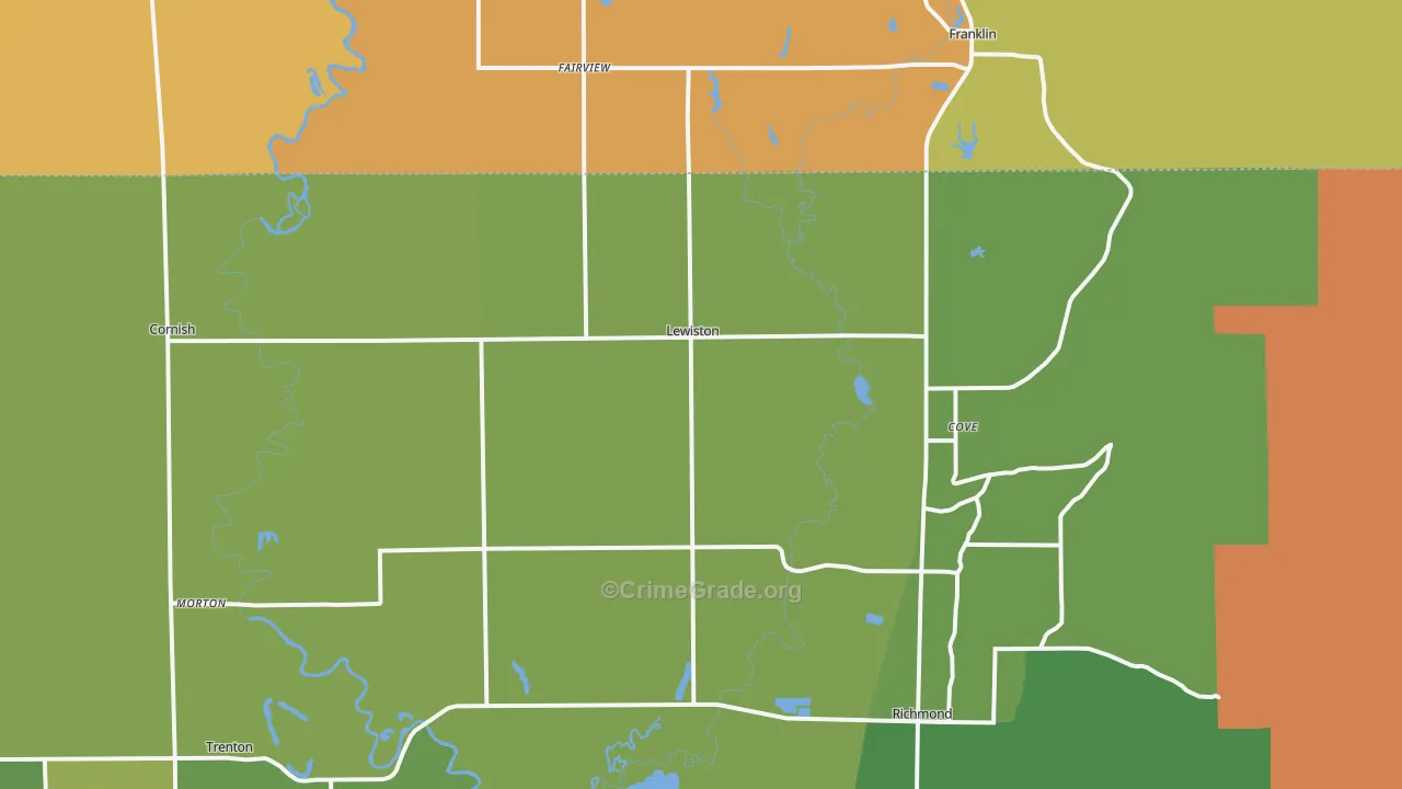 Lewiston, UT Map of Vandalism Rates