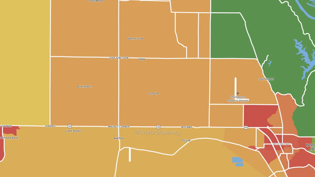 Lexa, AR Map of Vandalism Rates