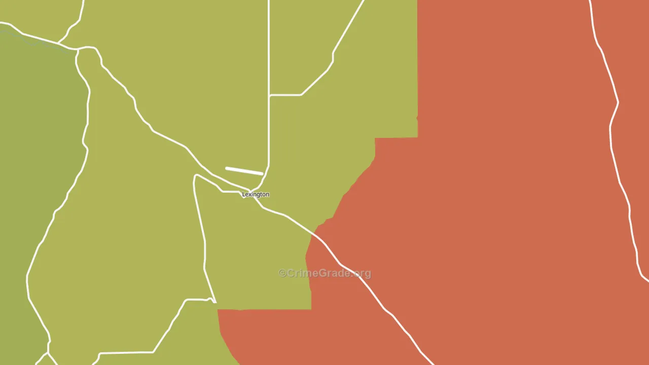 Lexington, OR Map of Vandalism Rates