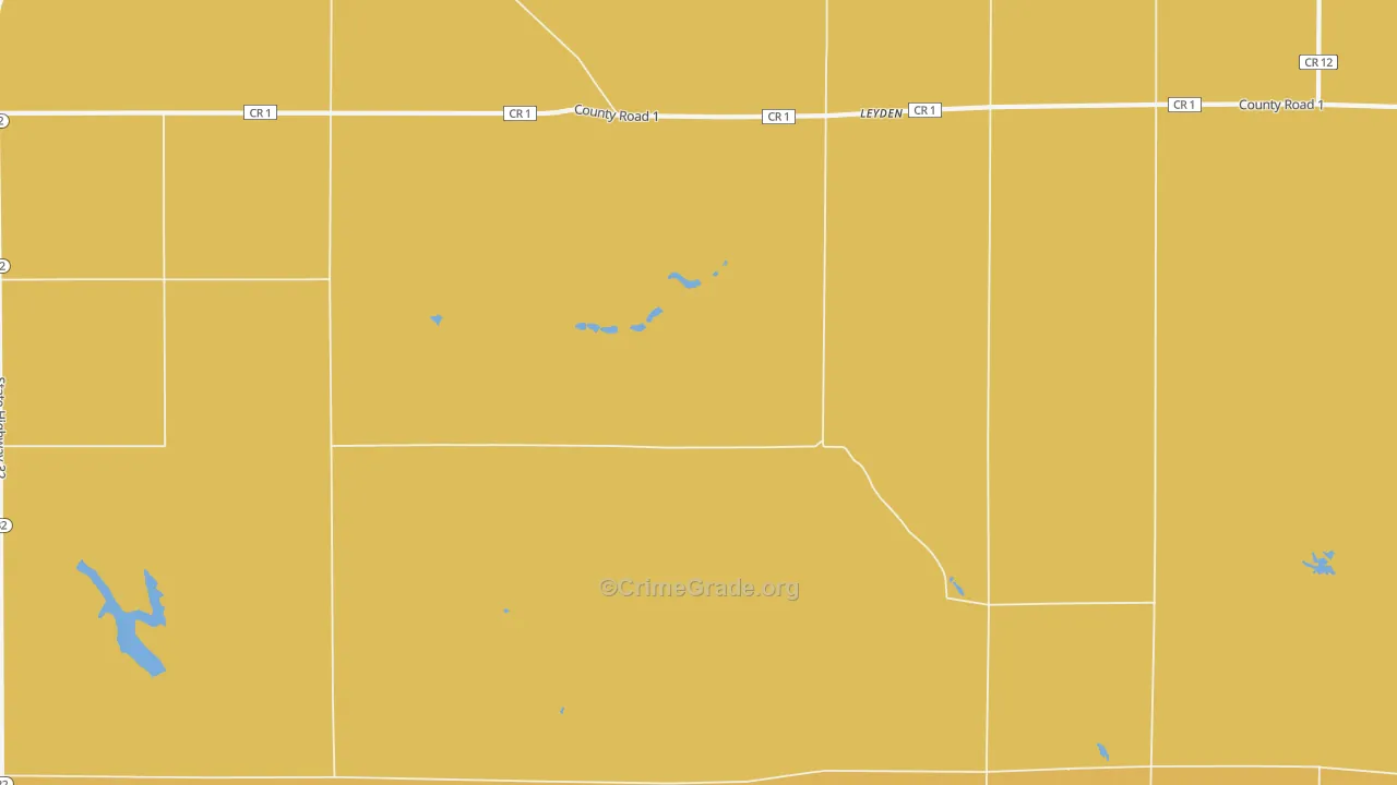 Leyden, ND Map of Vandalism Rates
