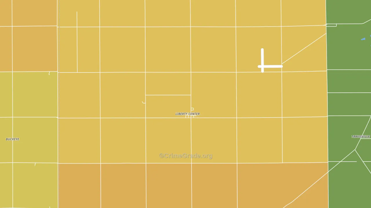 Liberty Center, IN Map of Vandalism Rates