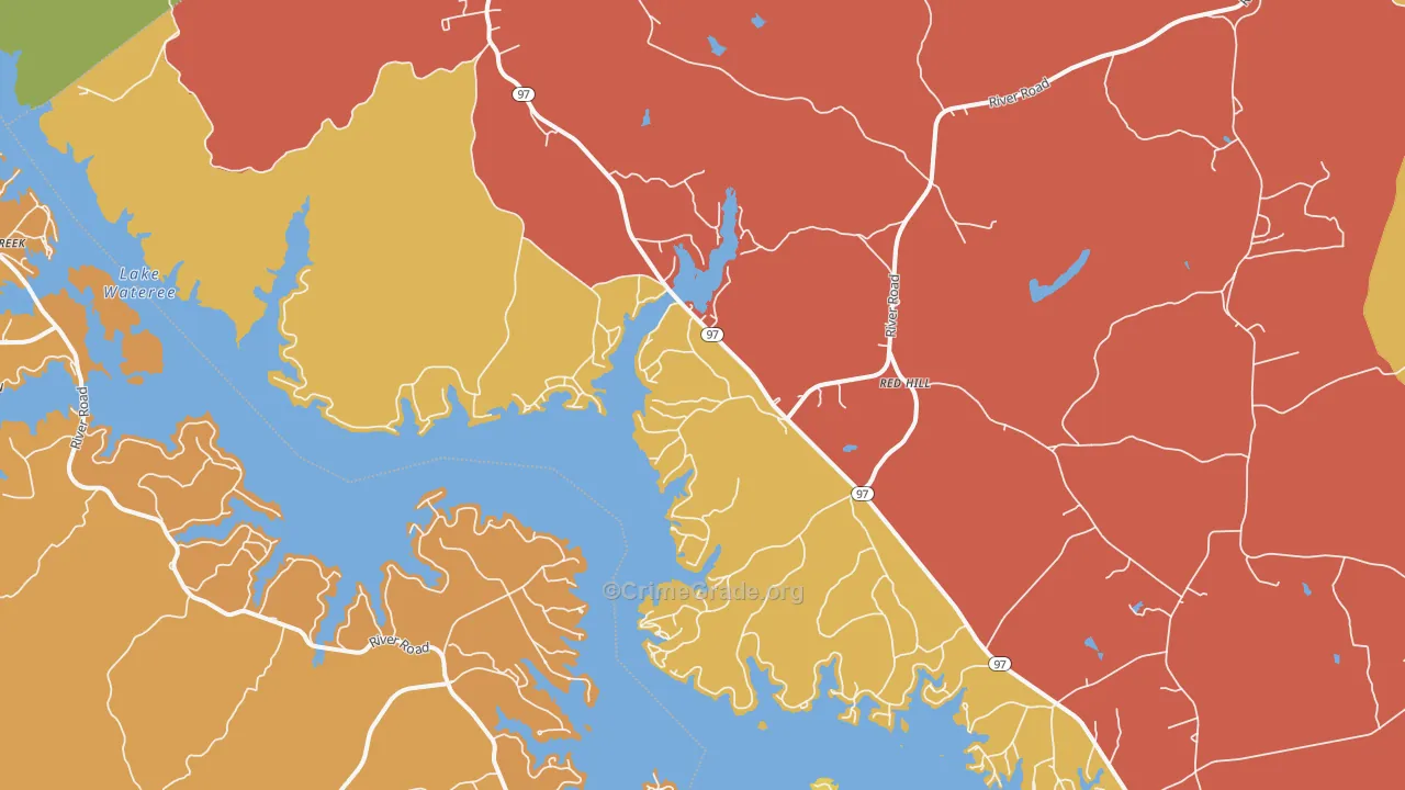 Liberty Hill, SC Map of Vandalism Rates