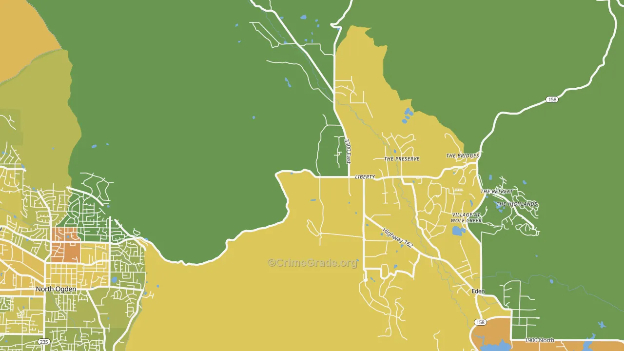 Liberty, UT Map of Vandalism Rates