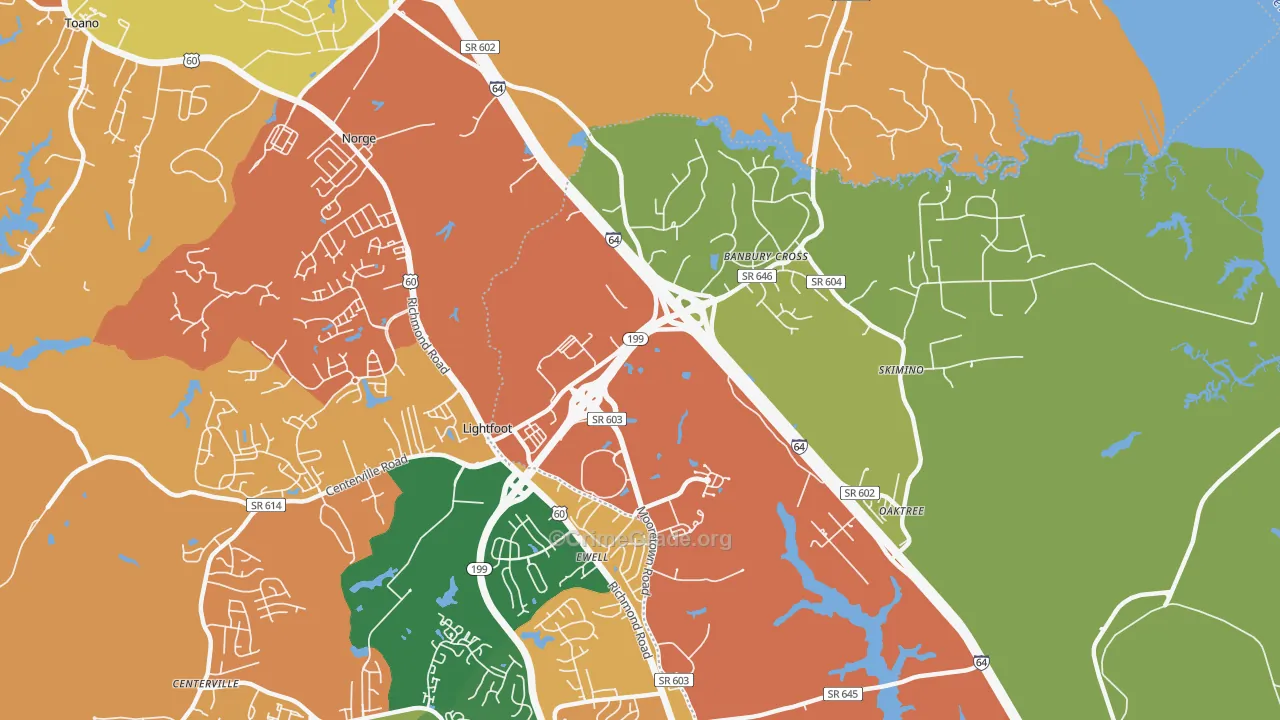 Lightfoot, VA Map of Vandalism Rates