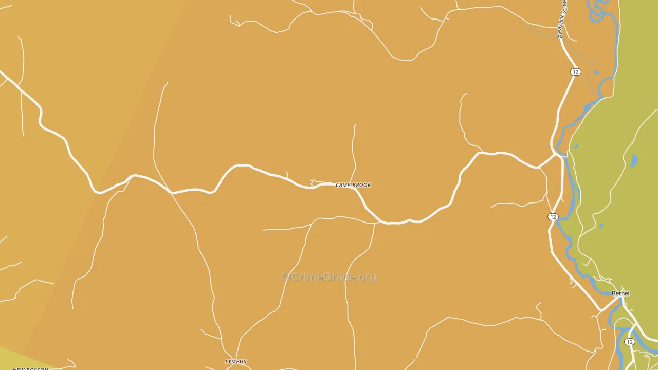 Lilliesville, VT Map of Vandalism Rates