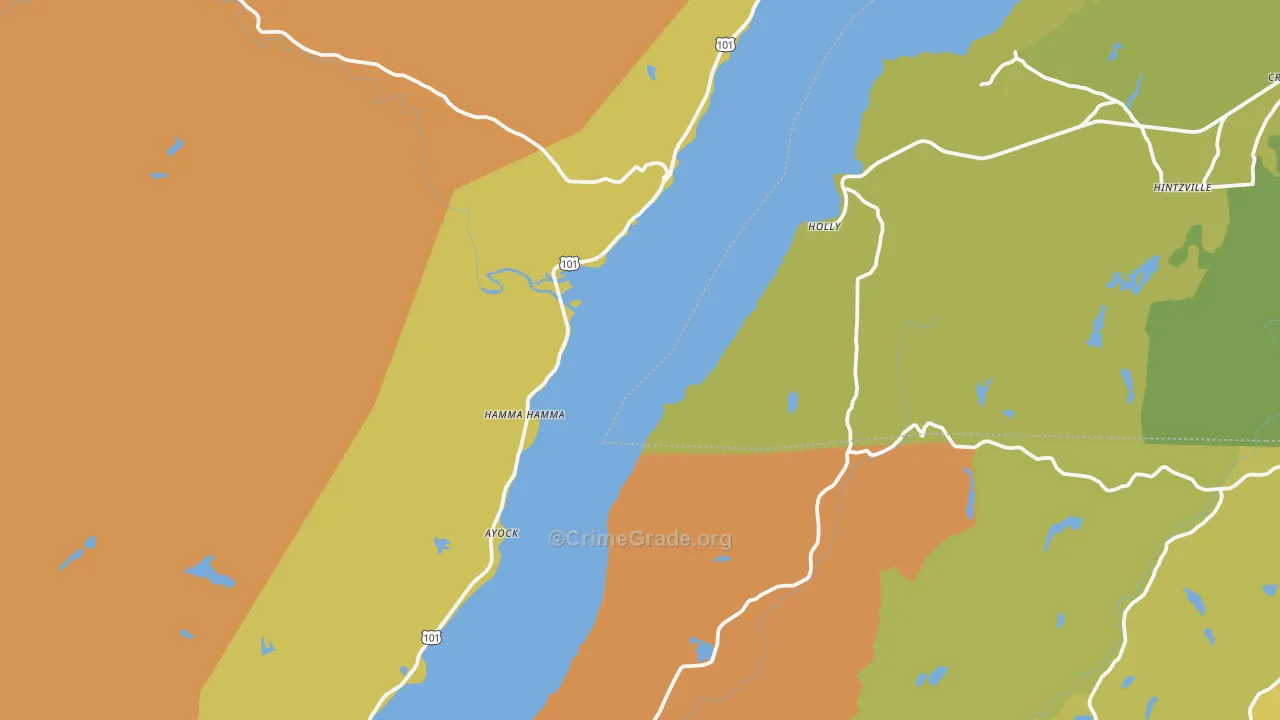 Lilliwaup, WA Map of Vandalism Rates