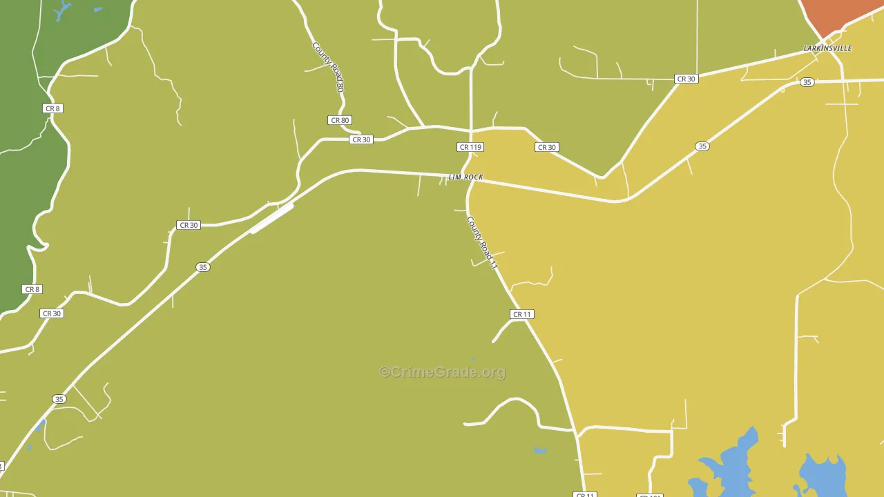 Lim Rock, AL Map of Vandalism Rates