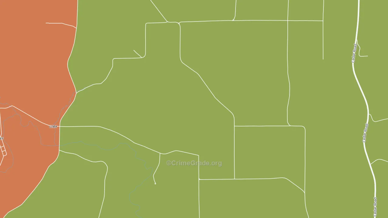Lima, IA Map of Vandalism Rates
