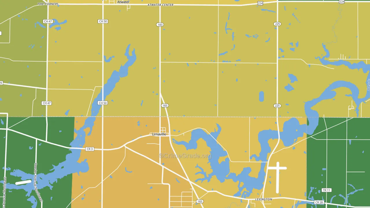 Limaville, OH Map of Vandalism Rates