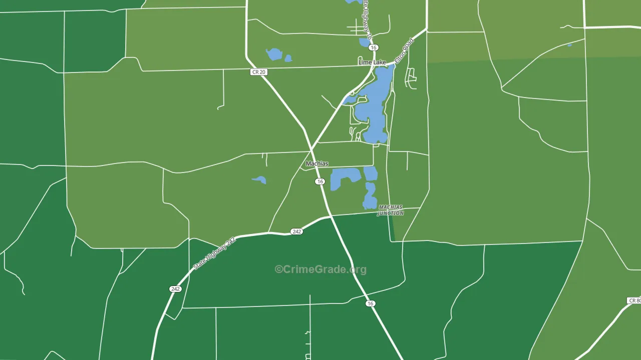 Lime Lake, NY Map of Vandalism Rates