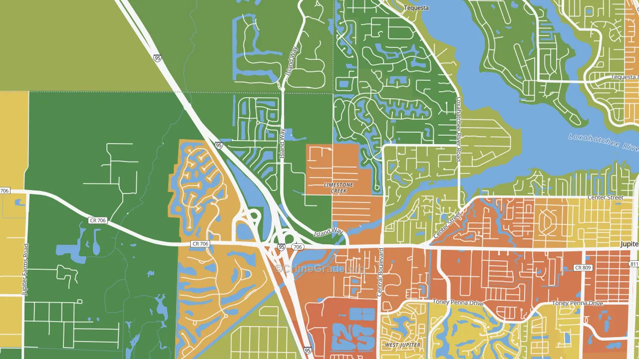 Limestone Creek, FL Map of Vandalism Rates