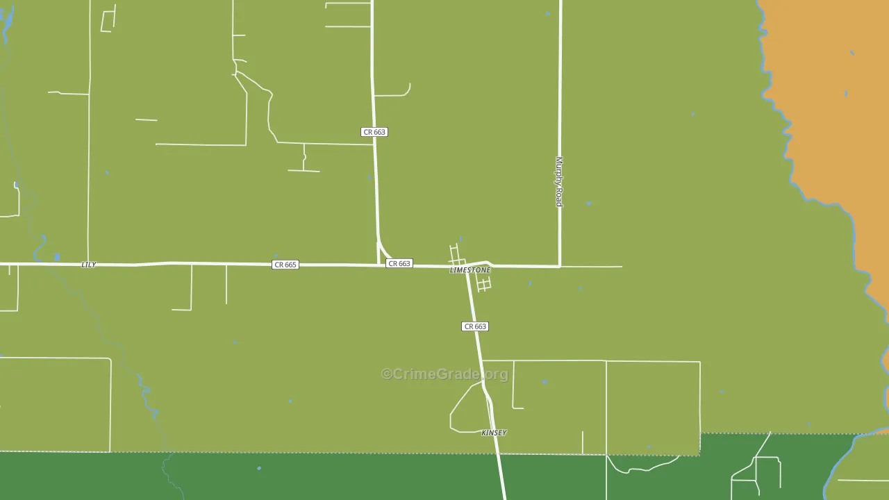 Limestone, FL Map of Vandalism Rates