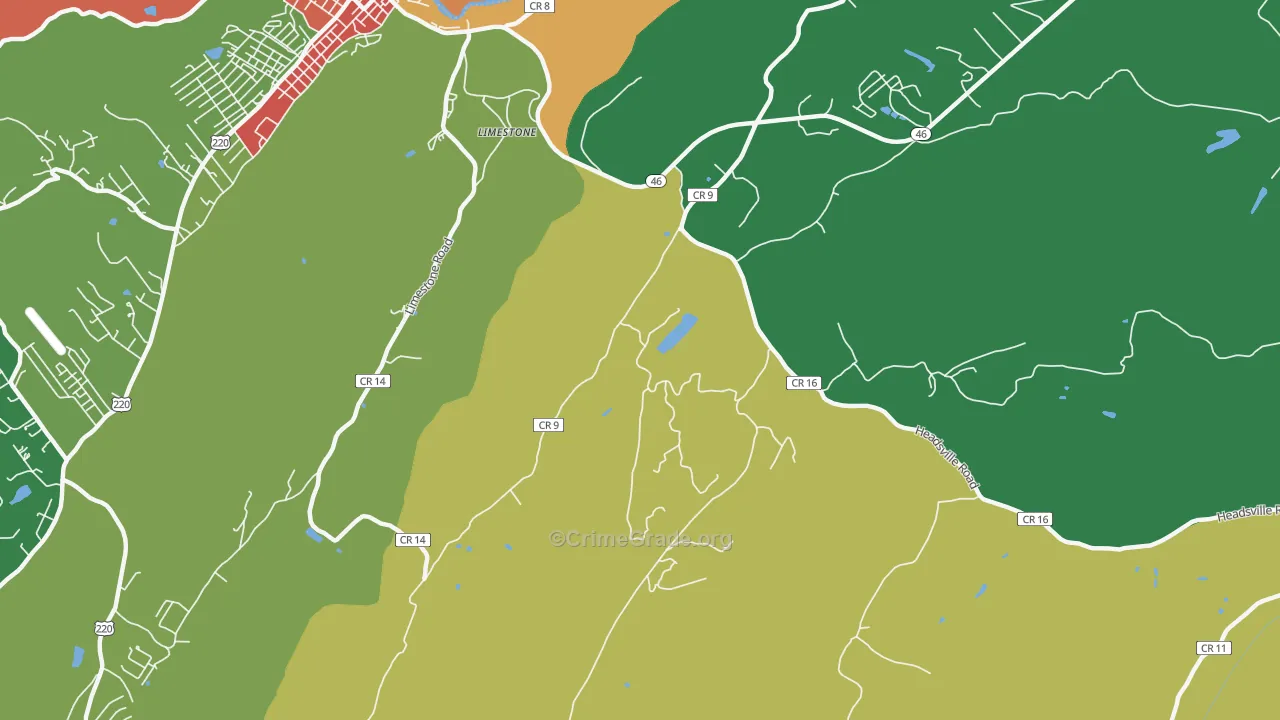 Limestone, WV Map of Vandalism Rates