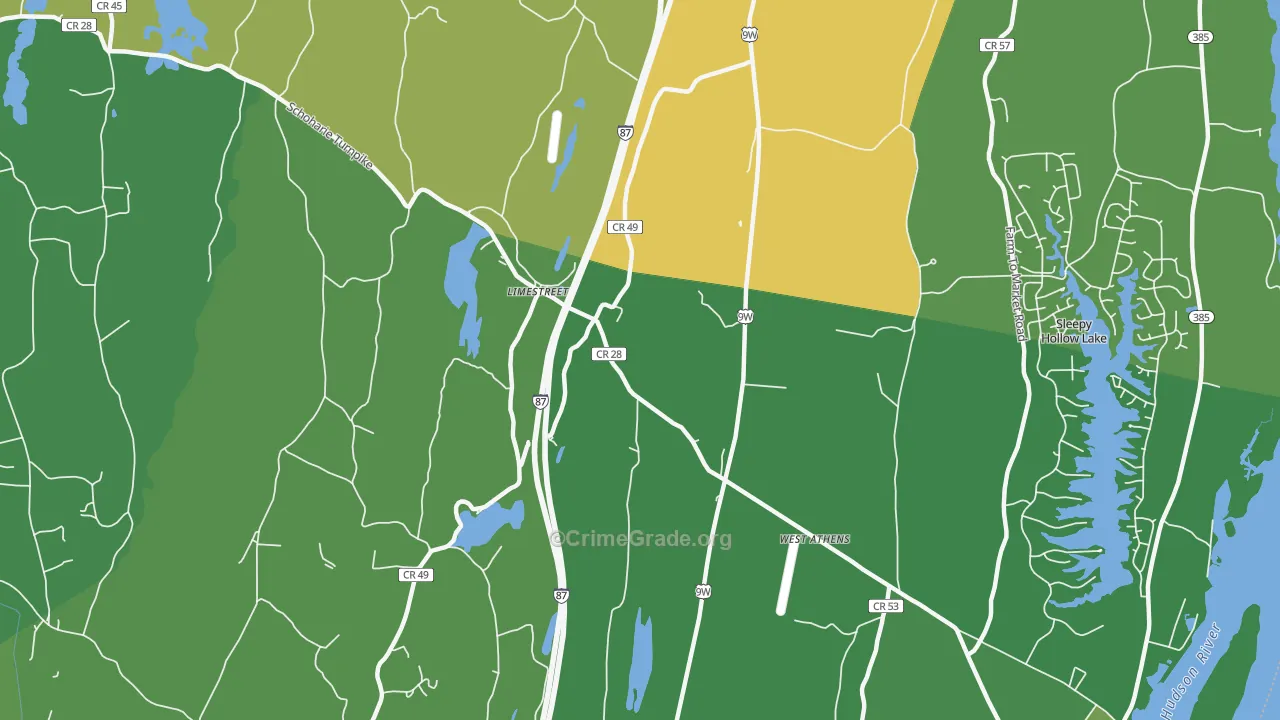 Limestreet, NY Map of Vandalism Rates