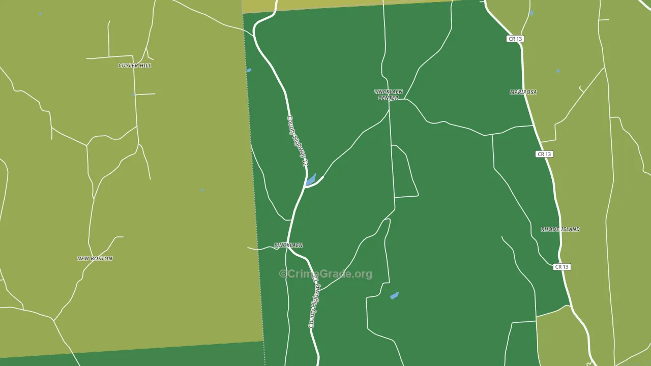Lincklaen, NY Map of Vandalism Rates