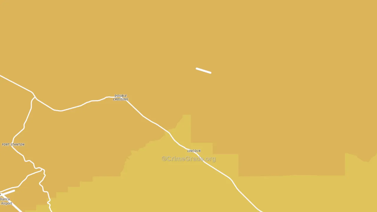Lincoln, NM Map of Vandalism Rates