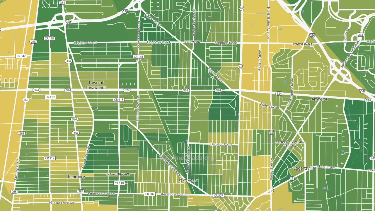 Lincoln Park-Buffalo, Tonawanda, NY Map of Vandalism Rates