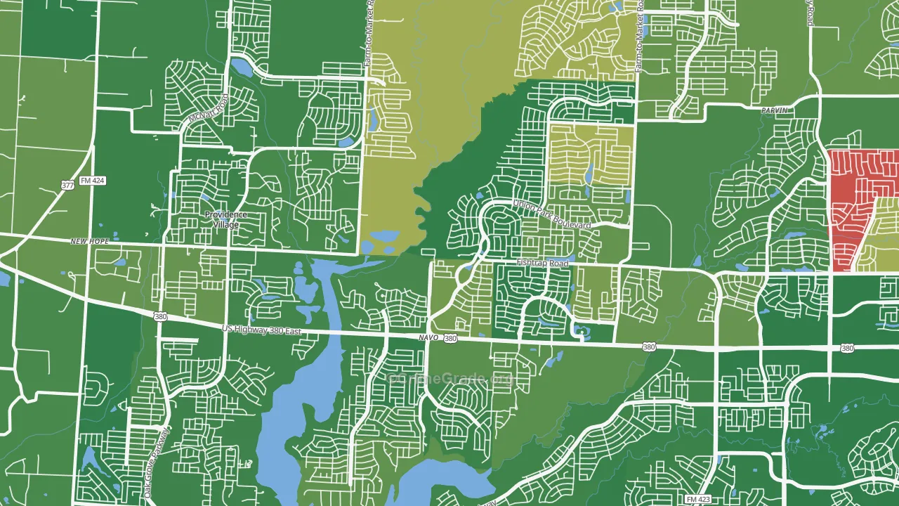 Lincoln Park, TX Map of Vandalism Rates