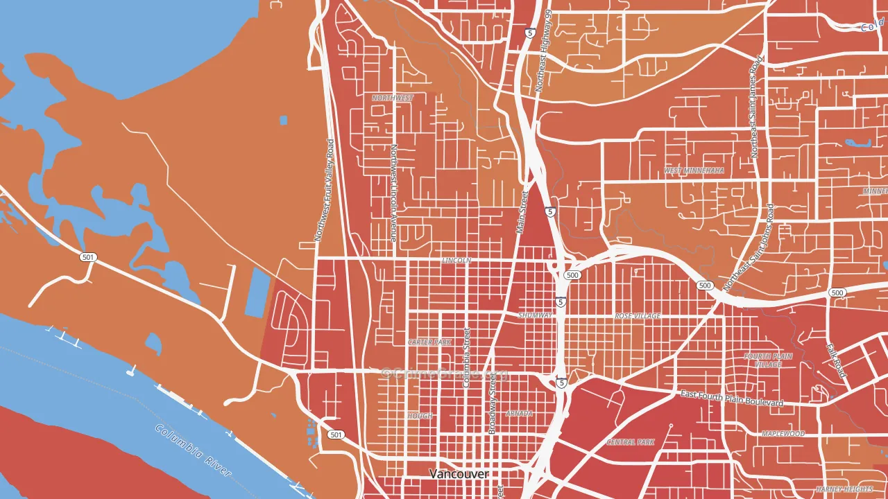 Lincoln, Vancouver, WA Map of Vandalism Rates