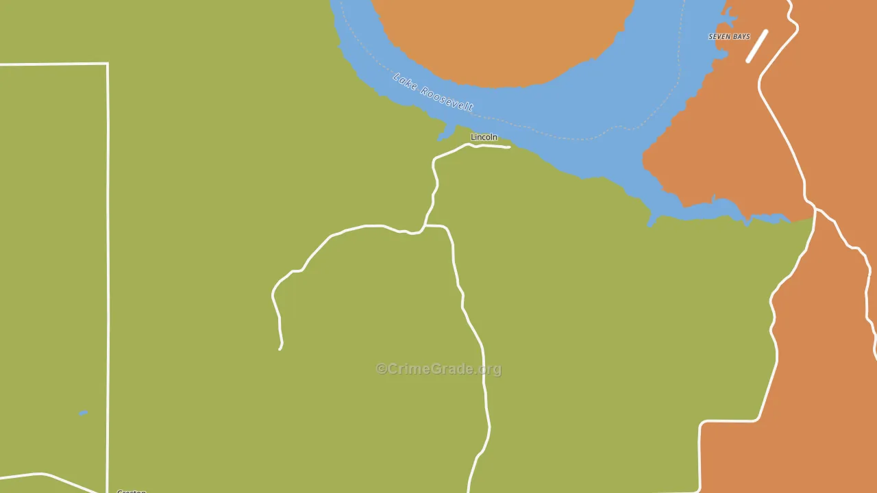 Lincoln, WA Map of Vandalism Rates