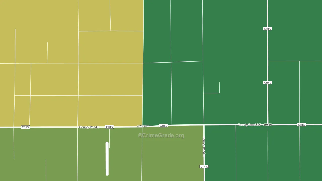 Lincoln, WI Map of Vandalism Rates
