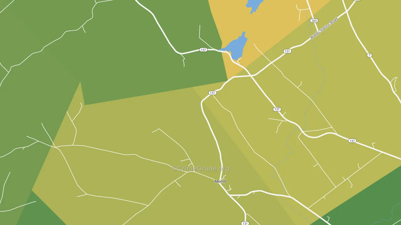 Lincolnville Center, ME Map of Vandalism Rates