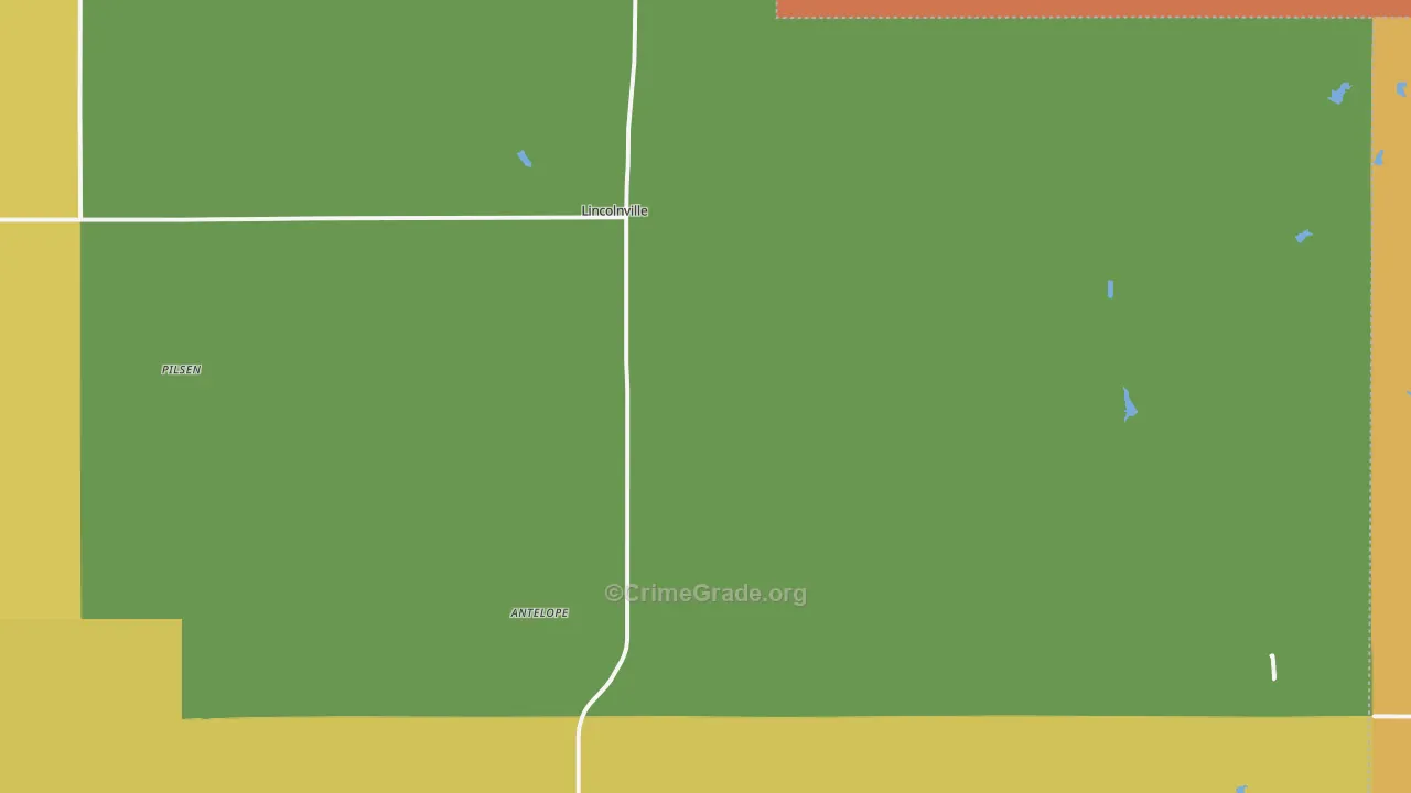 Lincolnville, KS Map of Vandalism Rates