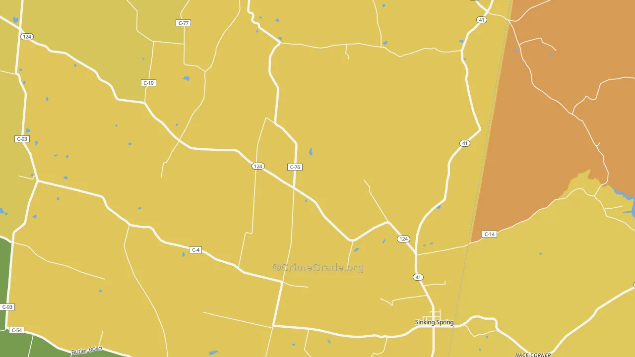 Lincolnville, OH Map of Vandalism Rates