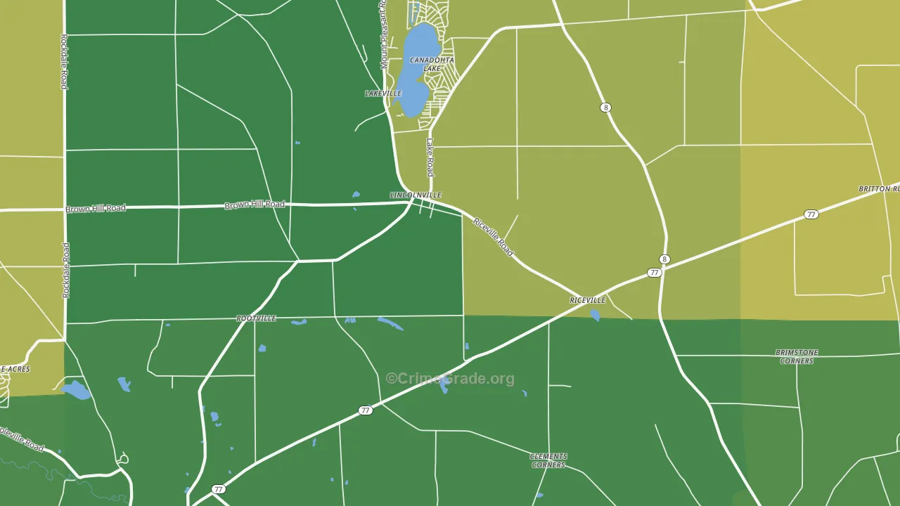 Lincolnville, PA Map of Vandalism Rates