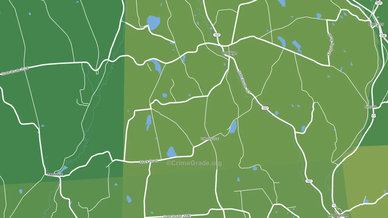 Lindaville, PA Map of Vandalism Rates