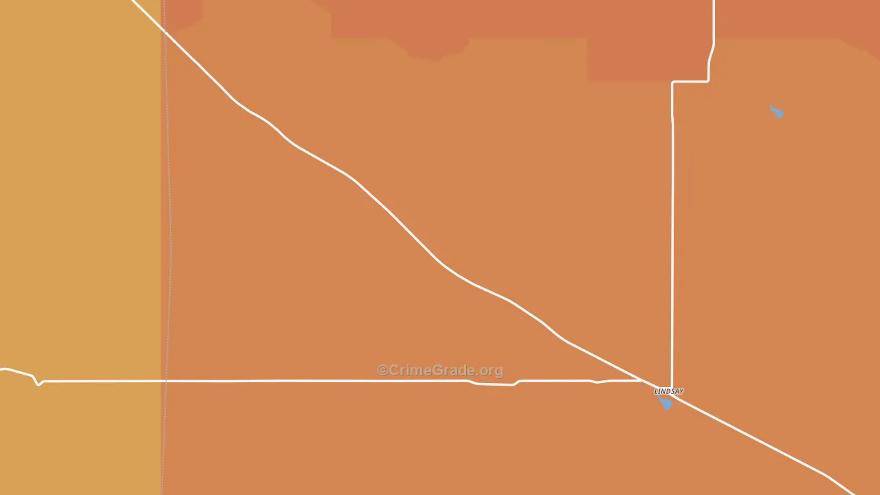 Lindsay, MT Map of Vandalism Rates