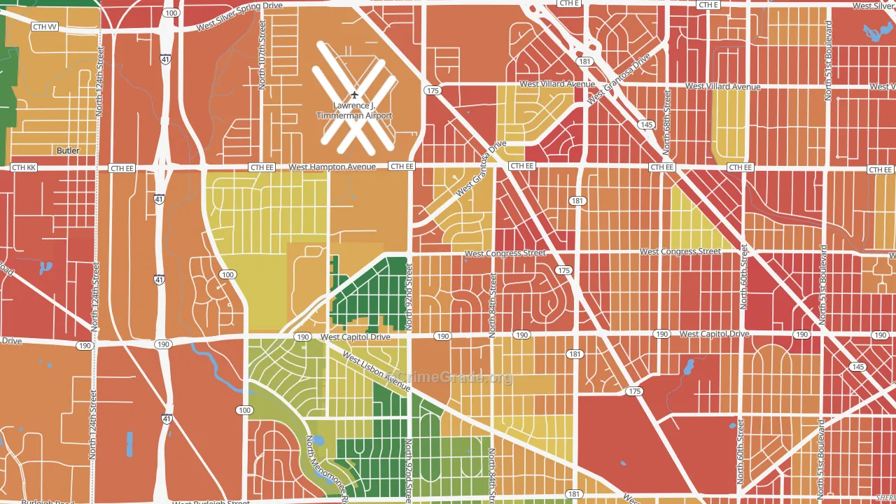 Lindsay Park, Milwaukee, WI Map of Vandalism Rates