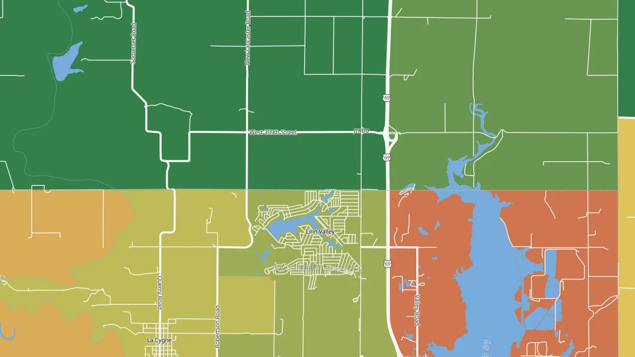 Linn Valley, KS Map of Vandalism Rates