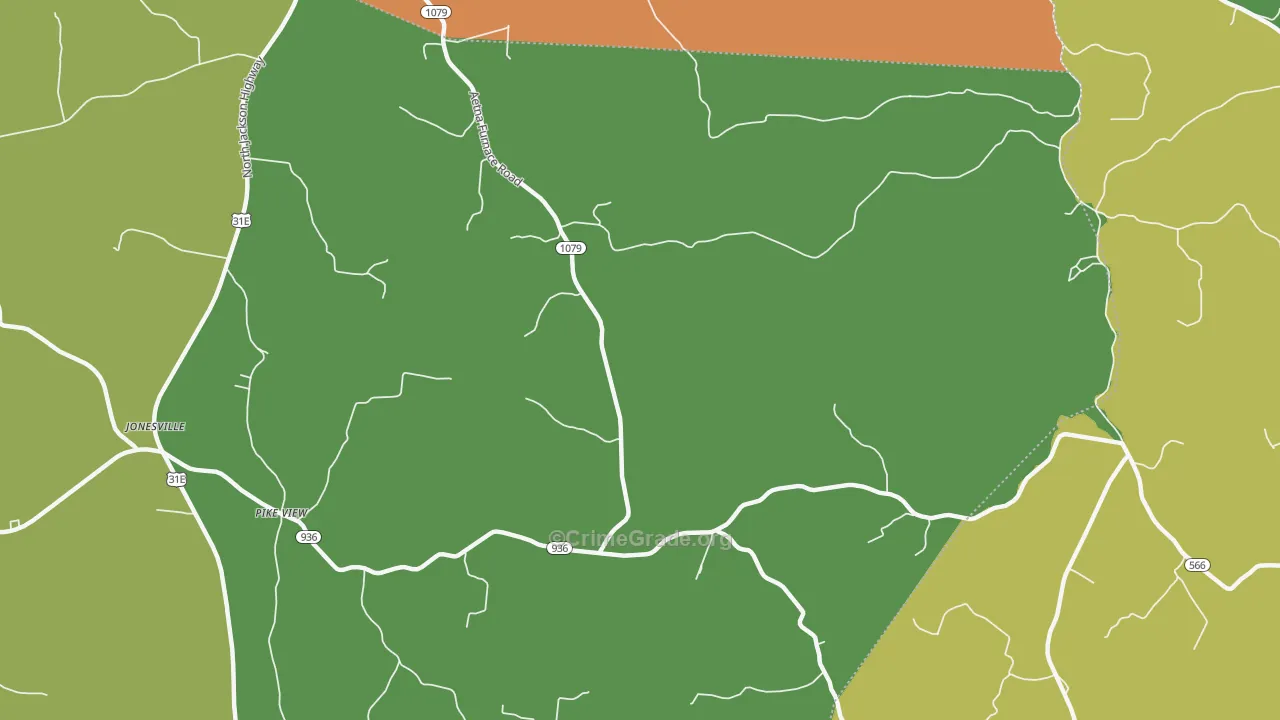 Linwood, KY Map of Vandalism Rates