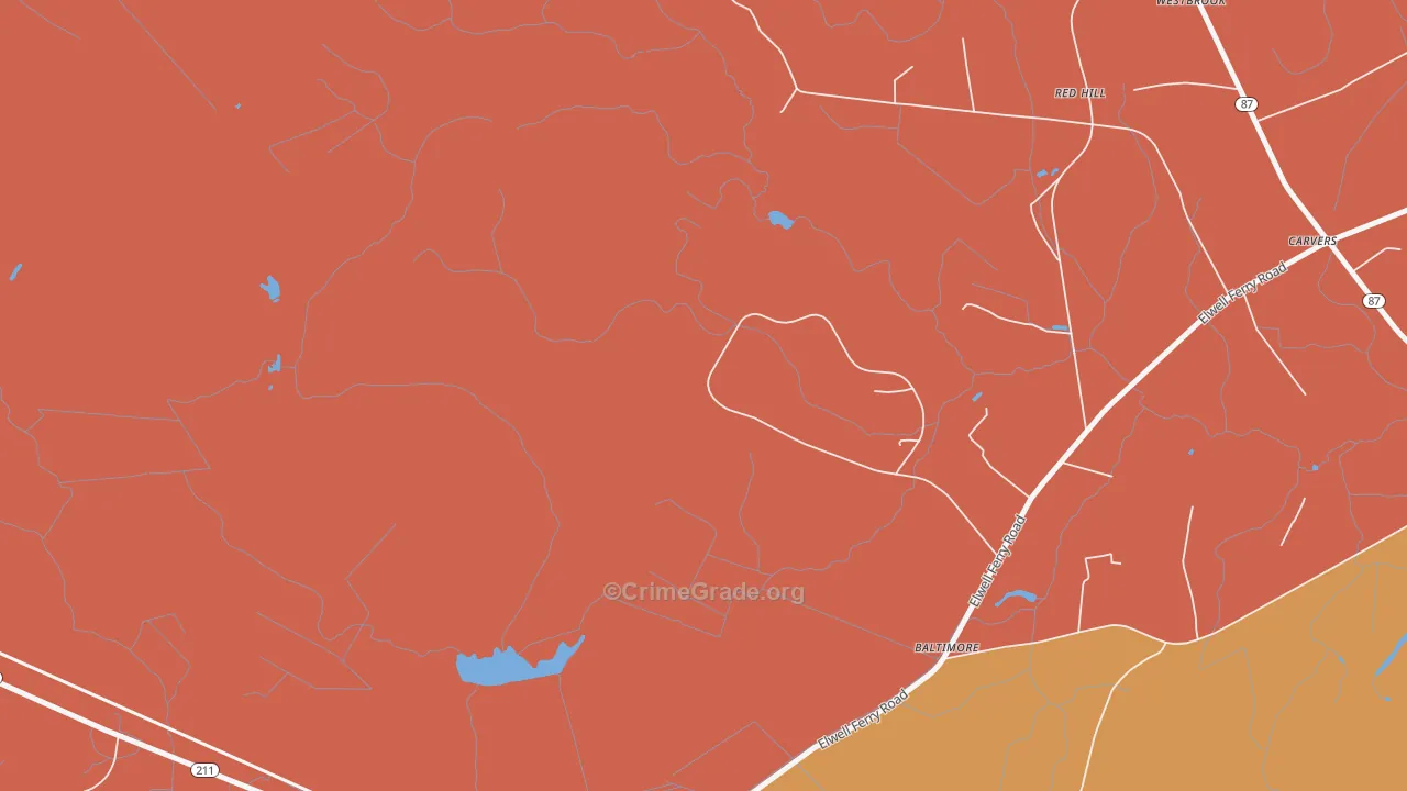 Lisbon, NC Map of Vandalism Rates