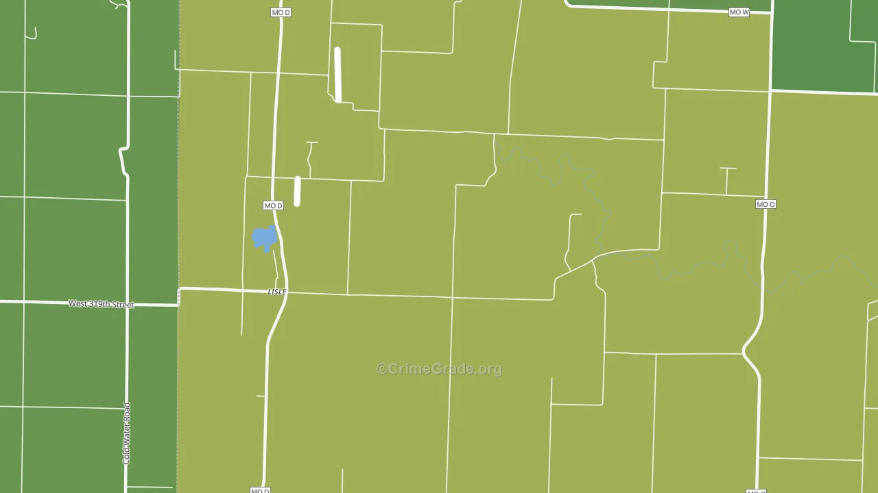 Lisle, MO Map of Vandalism Rates