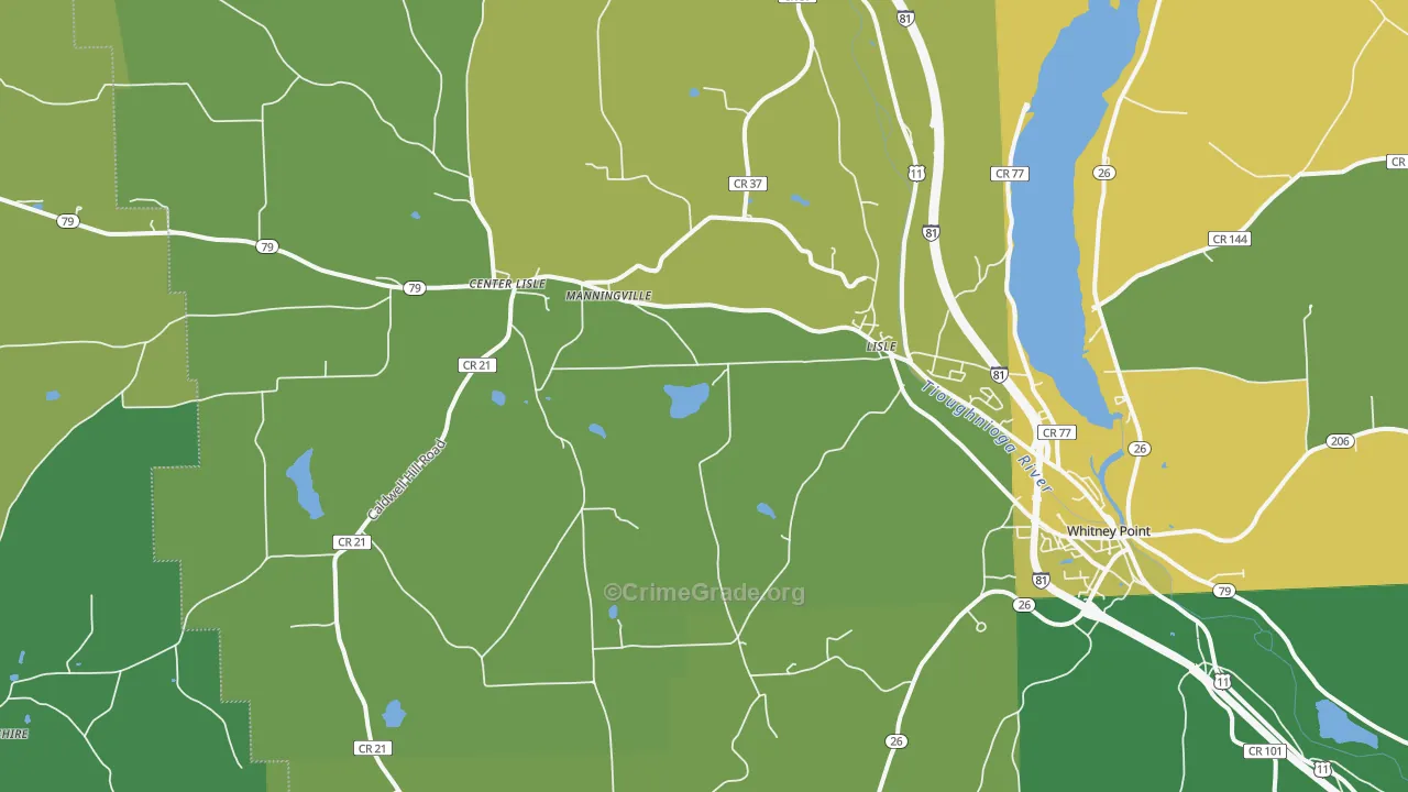 Lisle, NY Map of Vandalism Rates