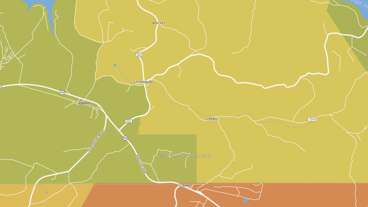 Listonburg, PA Map of Vandalism Rates