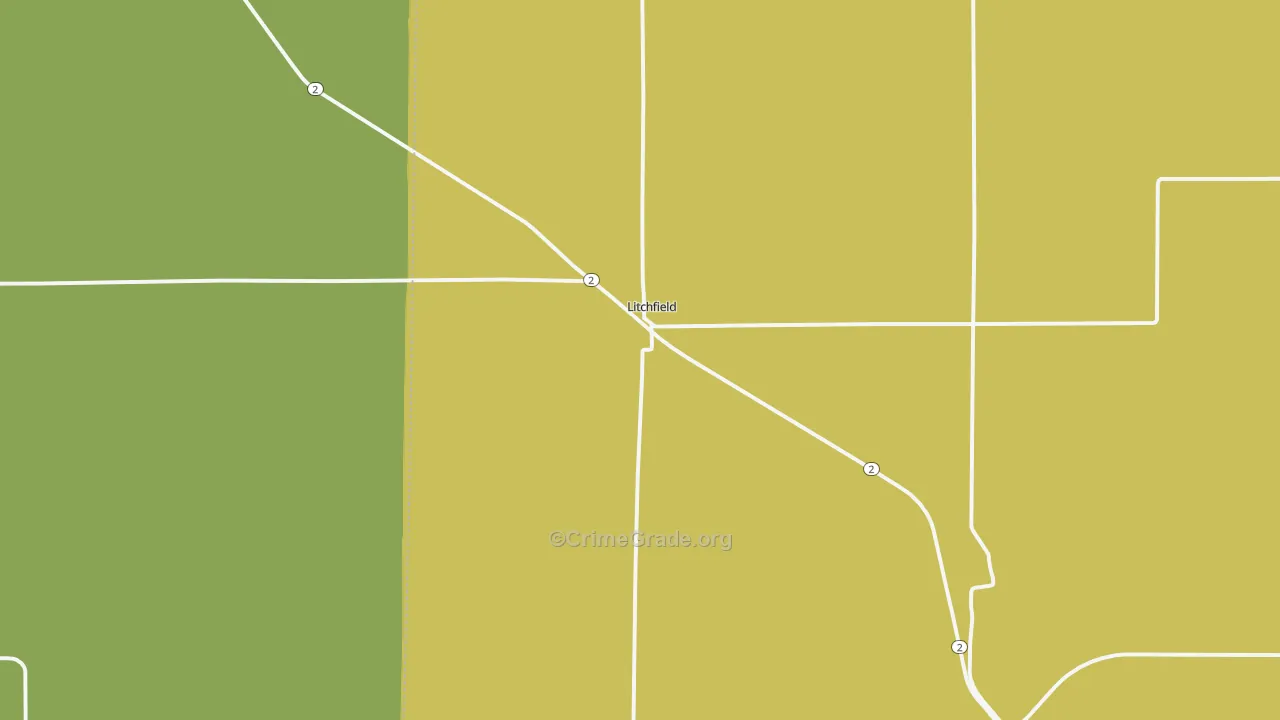 Litchfield, NE Map of Vandalism Rates